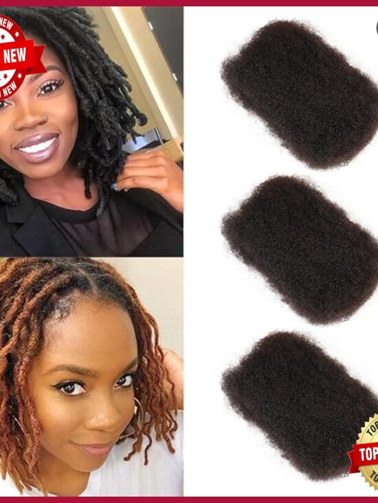 100% Human Hair Afro Kinky Curly Bundles 3 Pack 150g Braiding Extensions main image 6